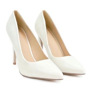 White pump heels